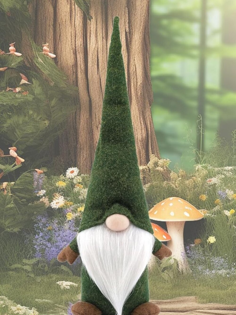 Four Handmade Swedish Gnomes Nordic Figurine, Plush Elf  (New in Box)